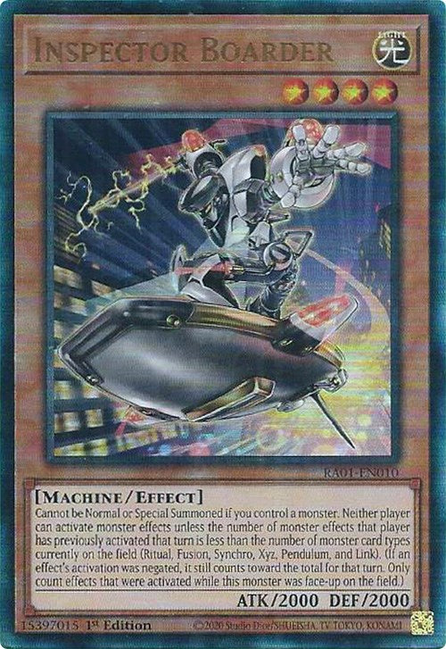 Inspector Boarder [RA01-EN010] Prismatic Ultimate Rare | Odin's Place