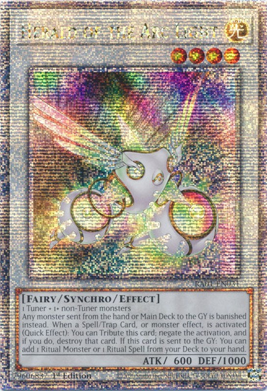 Herald of the Arc Light [RA01-EN031] Quarter Century Secret Rare | Odin's Place