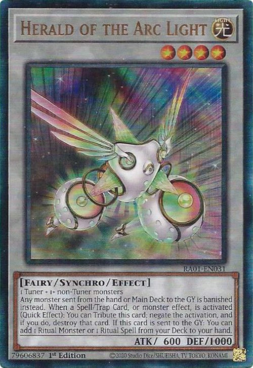 Herald of the Arc Light [RA01-EN031] Prismatic Ultimate Rare | Odin's Place