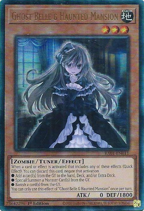 Ghost Belle & Haunted Mansion [RA01-EN011] Prismatic Ultimate Rare | Odin's Place
