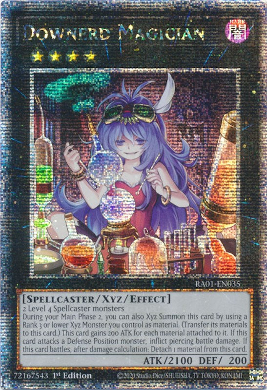 Downerd Magician [RA01-EN035] Quarter Century Secret Rare | Odin's Place