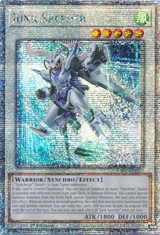 Junk Speeder [RA01-EN032] Quarter Century Secret Rare | Odin's Place