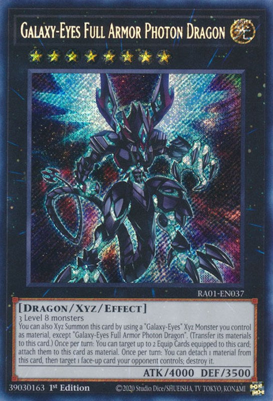 Galaxy-Eyes Full Armor Photon Dragon [RA01-EN037] Secret Rare | Odin's Place