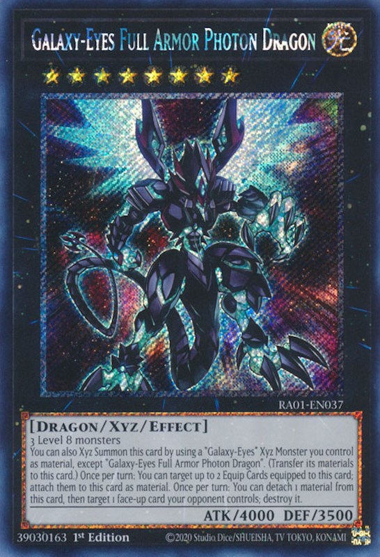 Galaxy-Eyes Full Armor Photon Dragon [RA01-EN037] Platinum Secret Rare | Odin's Place