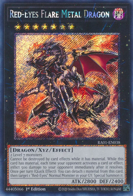 Red-Eyes Flare Metal Dragon [RA01-EN038] Platinum Secret Rare | Odin's Place