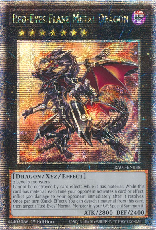 Red-Eyes Flare Metal Dragon [RA01-EN038] Quarter Century Secret Rare | Odin's Place