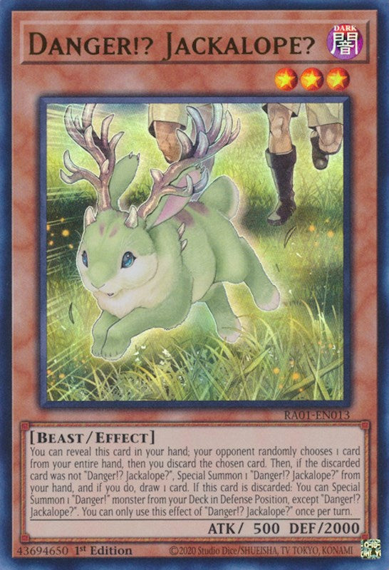 Danger!? Jackalope? [RA01-EN013] Ultra Rare | Odin's Place