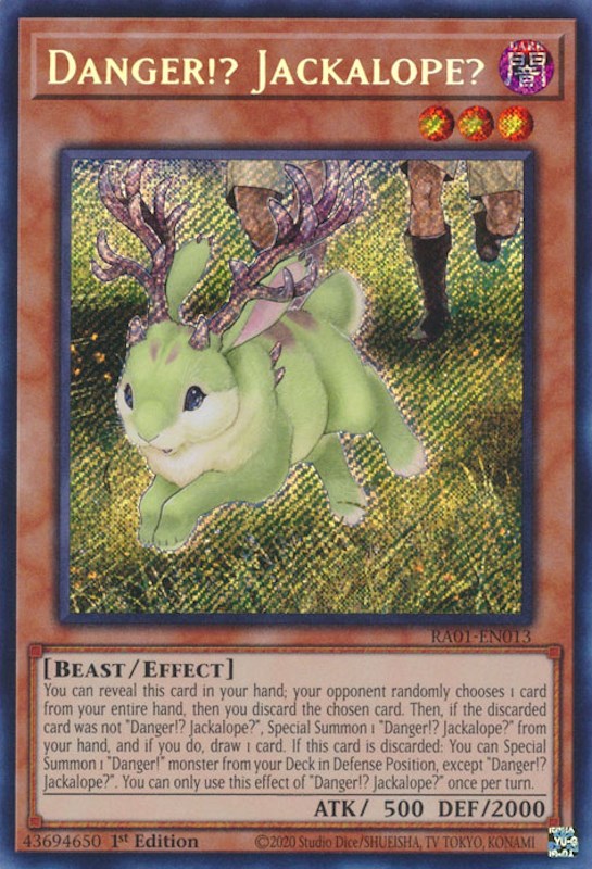 Danger!? Jackalope? [RA01-EN013] Secret Rare | Odin's Place