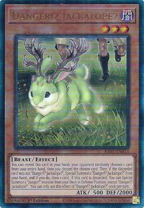 Danger!? Jackalope? [RA01-EN013] Prismatic Ultimate Rare | Odin's Place