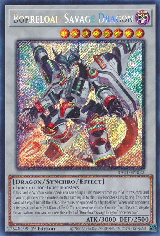 Borreload Savage Dragon [RA01-EN033] Platinum Secret Rare | Odin's Place