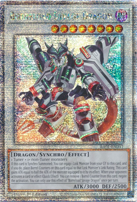 Borreload Savage Dragon [RA01-EN033] Quarter Century Secret Rare | Odin's Place