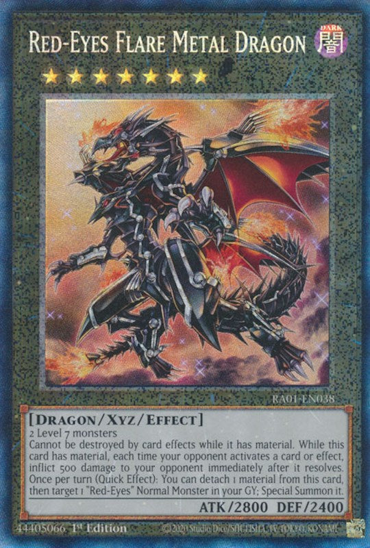 Red-Eyes Flare Metal Dragon [RA01-EN038] Prismatic Collector's Rare | Odin's Place