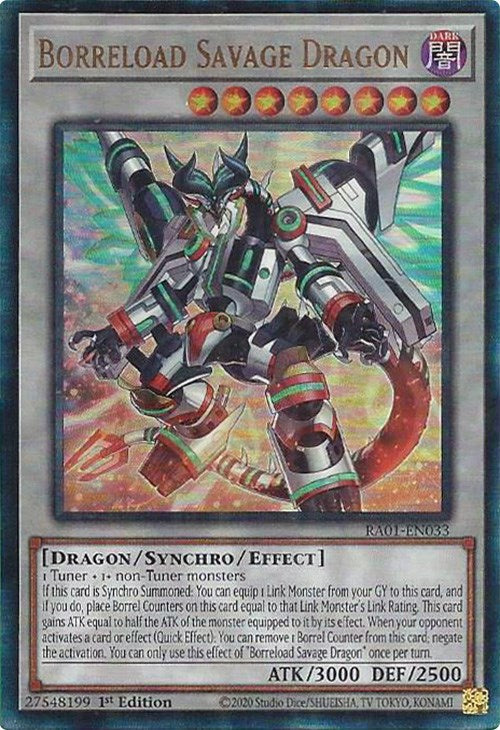 Borreload Savage Dragon [RA01-EN033] Prismatic Ultimate Rare | Odin's Place
