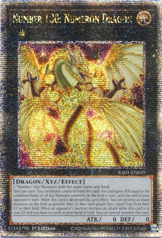 Number 100: Numeron Dragon [RA01-EN039] Quarter Century Secret Rare | Odin's Place