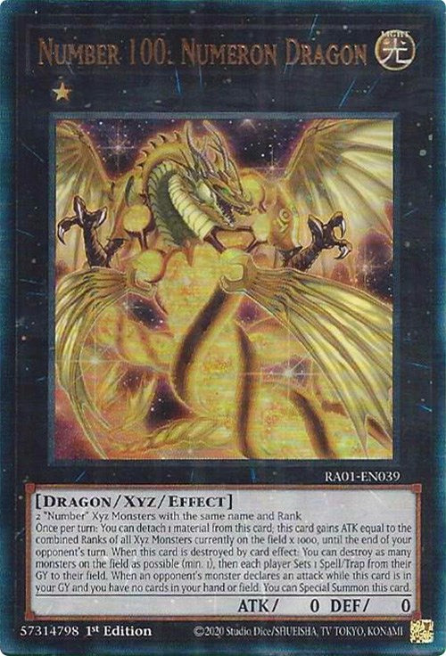 Number 100: Numeron Dragon [RA01-EN039] Prismatic Ultimate Rare | Odin's Place