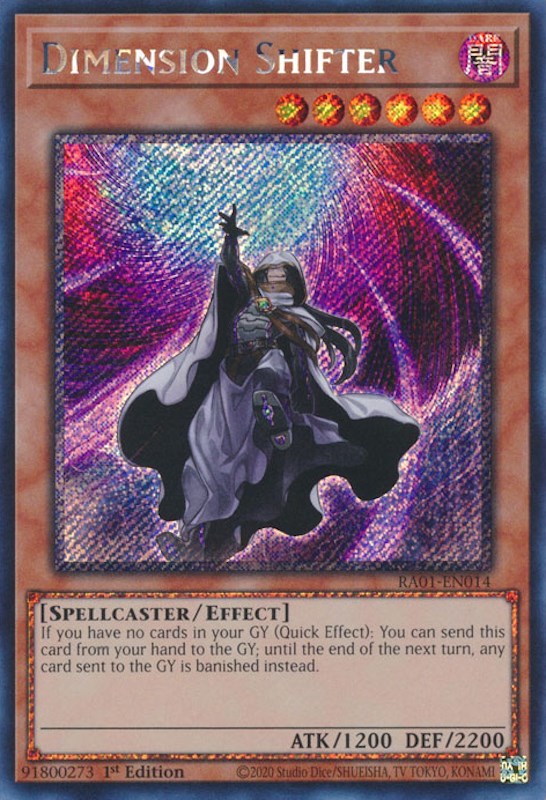 Dimension Shifter [RA01-EN014] Platinum Secret Rare | Odin's Place