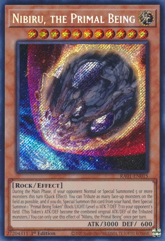 Nibiru, the Primal Being [RA01-EN015] Secret Rare | Odin's Place