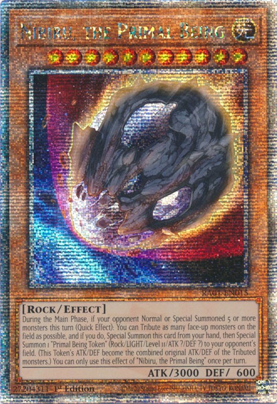 Nibiru, the Primal Being [RA01-EN015] Quarter Century Secret Rare | Odin's Place