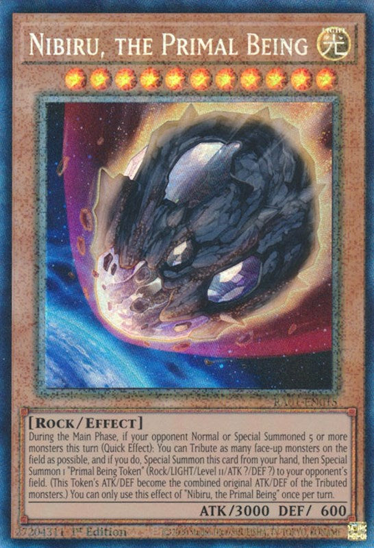 Nibiru, the Primal Being [RA01-EN015] Prismatic Collector's Rare | Odin's Place