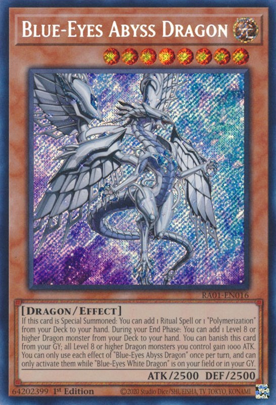 Blue-Eyes Abyss Dragon [RA01-EN016] Secret Rare | Odin's Place
