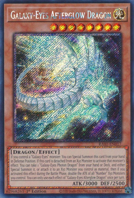 Galaxy-Eyes Afterglow Dragon [RA01-EN017] Platinum Secret Rare | Odin's Place