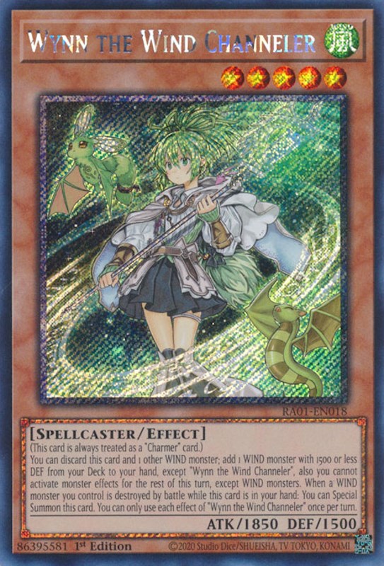 Wynn the Wind Channeler [RA01-EN018] Platinum Secret Rare | Odin's Place