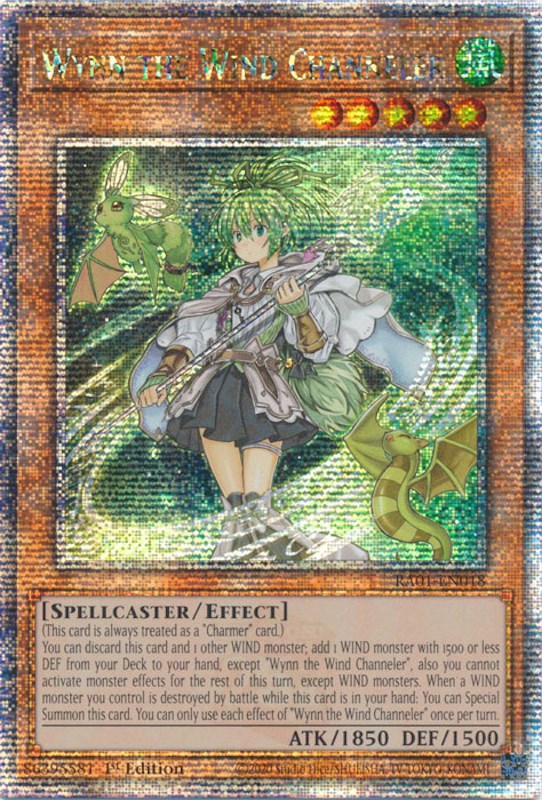 Wynn the Wind Channeler [RA01-EN018] Quarter Century Secret Rare | Odin's Place