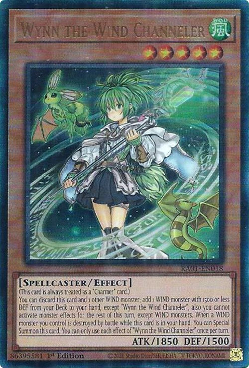 Wynn the Wind Channeler [RA01-EN018] Prismatic Ultimate Rare | Odin's Place