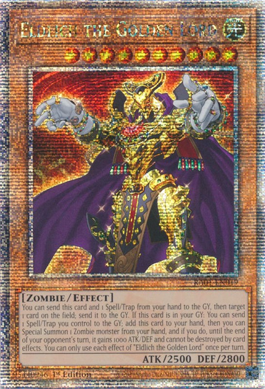 Eldlich the Golden Lord [RA01-EN019] Quarter Century Secret Rare | Odin's Place