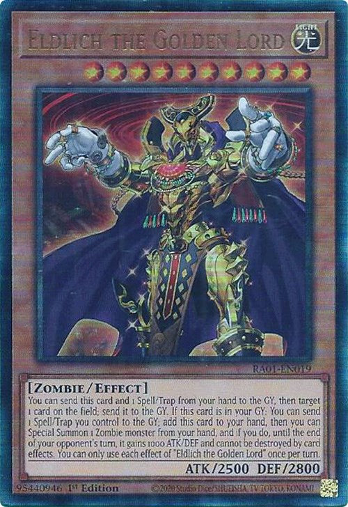 Eldlich the Golden Lord [RA01-EN019] Prismatic Ultimate Rare | Odin's Place