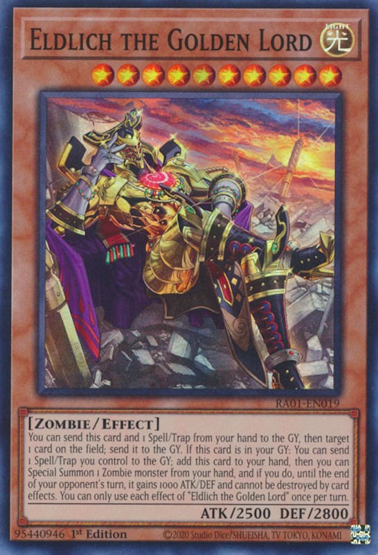 Eldlich the Golden Lord (Alternate Art) [RA01-EN019] Super Rare | Odin's Place