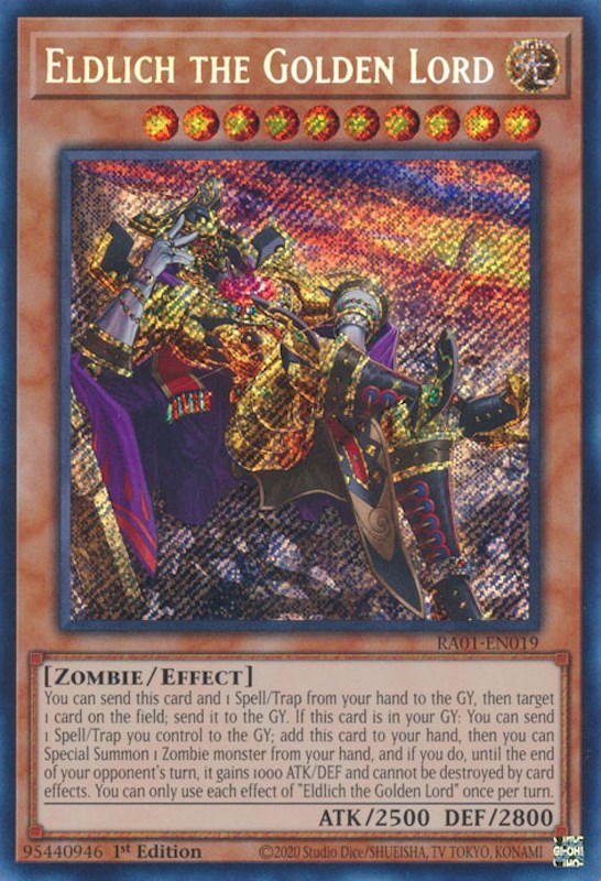 Eldlich the Golden Lord (Alternate Art) [RA01-EN019] Secret Rare | Odin's Place