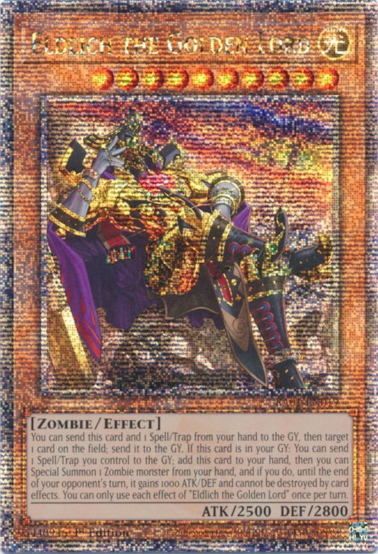 Eldlich the Golden Lord (Alternate Art) [RA01-EN019] Quarter Century Secret Rare | Odin's Place