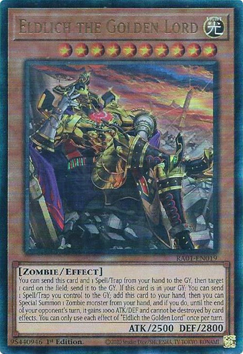 Eldlich the Golden Lord (Alternate Art) [RA01-EN019] Prismatic Ultimate Rare | Odin's Place