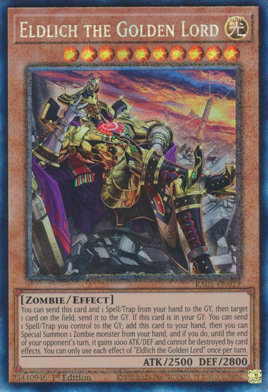 Eldlich the Golden Lord (Alternate Art) [RA01-EN019] Prismatic Collector's Rare | Odin's Place