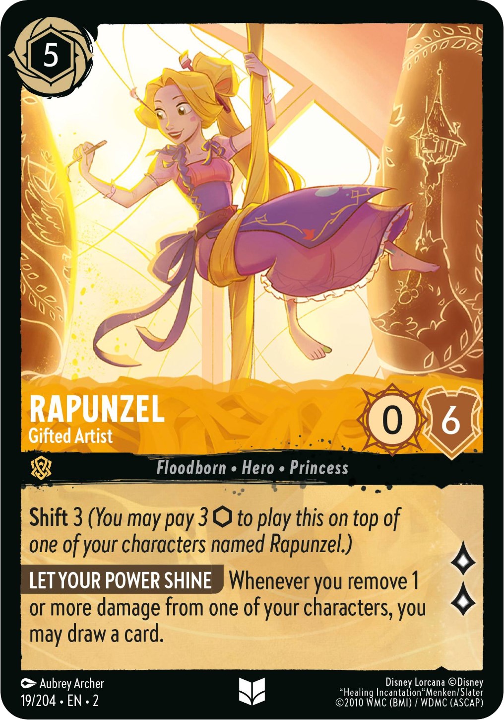 Rapunzel - Gifted Artist (19/204) [Rise of the Floodborn] | Odin's Place