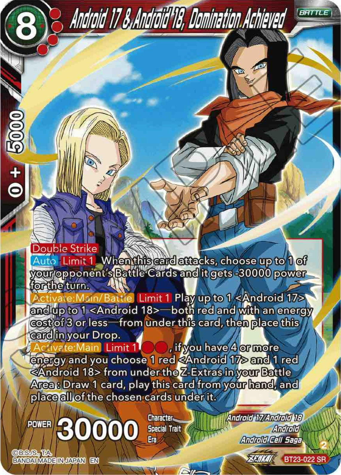 Android 17 & Android 18, Domination Achieved (BT23-022) [Perfect Combination] | Odin's Place