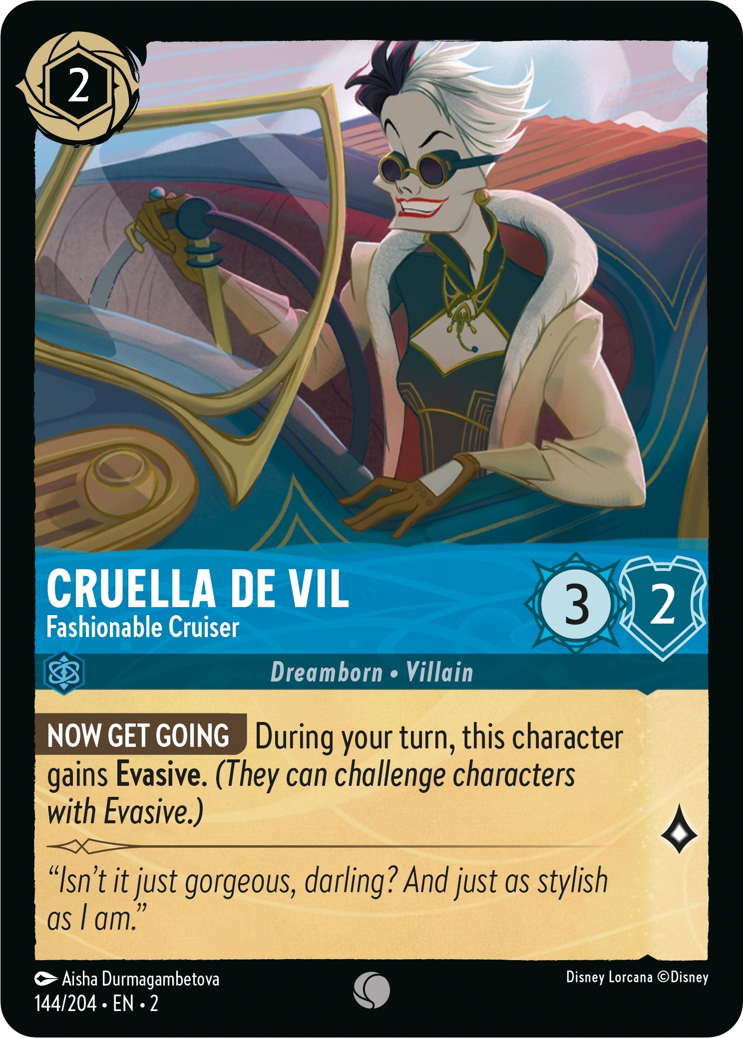 Cruella De Vil - Fashionable Cruiser (144/204) [Rise of the Floodborn] | Odin's Place