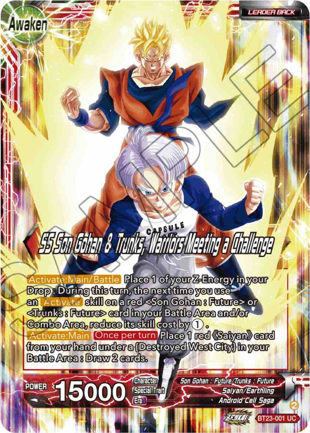 Son Gohan & Trunks // SS Son Gohan & Trunks, Warriors Meeting a Challenge (BT23-001) [Perfect Combination] | Odin's Place