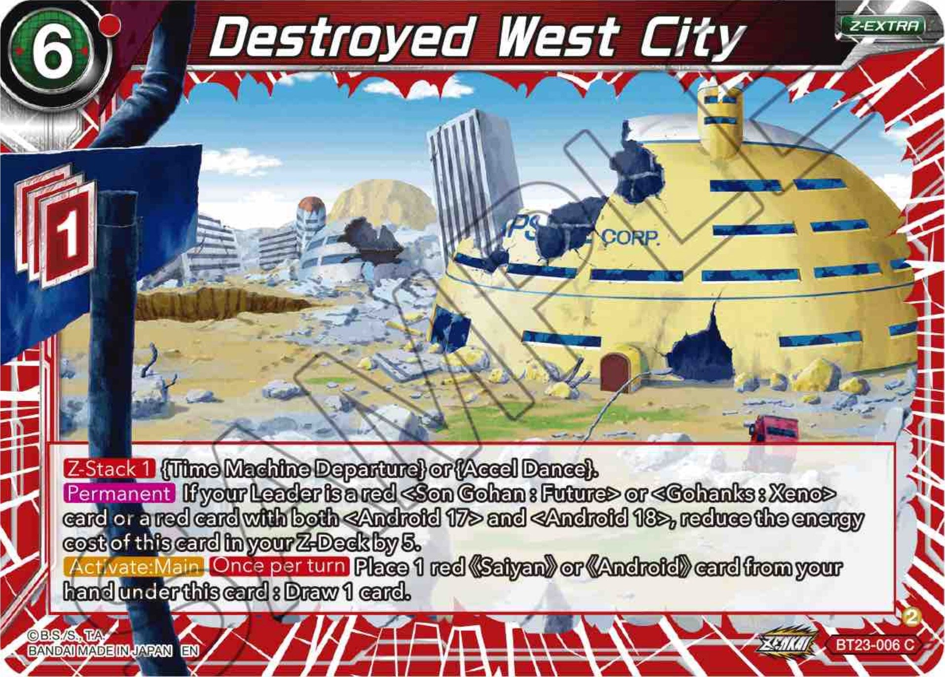 Destroyed West City (BT23-006) [Perfect Combination] | Odin's Place