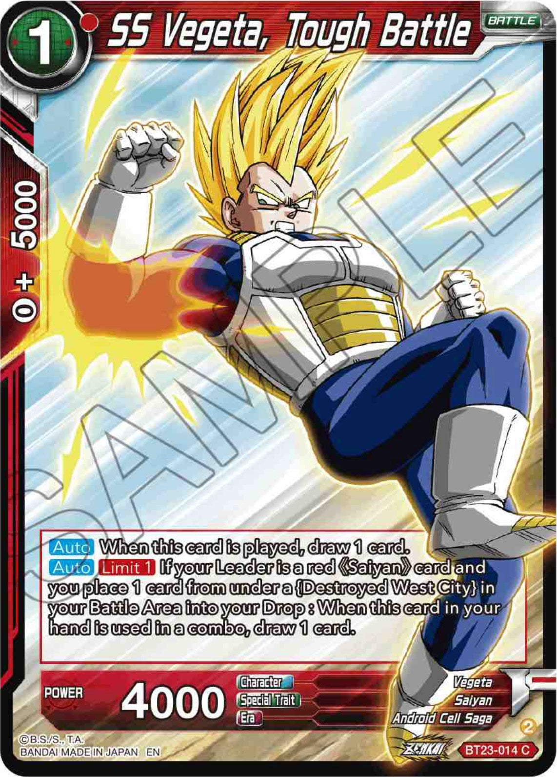 SS Vegeta, Tough Battle (BT23-014) [Perfect Combination] | Odin's Place