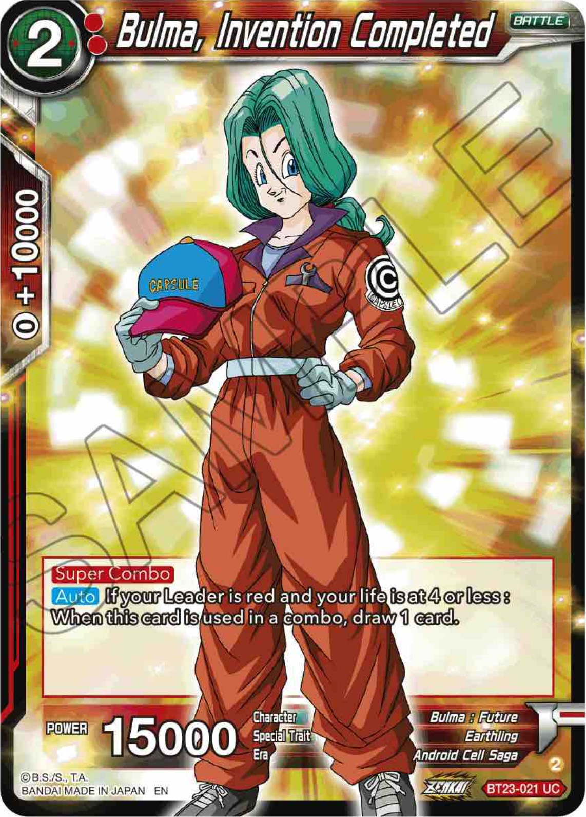 Bulma, Invention Completed (BT23-021) [Perfect Combination] | Odin's Place
