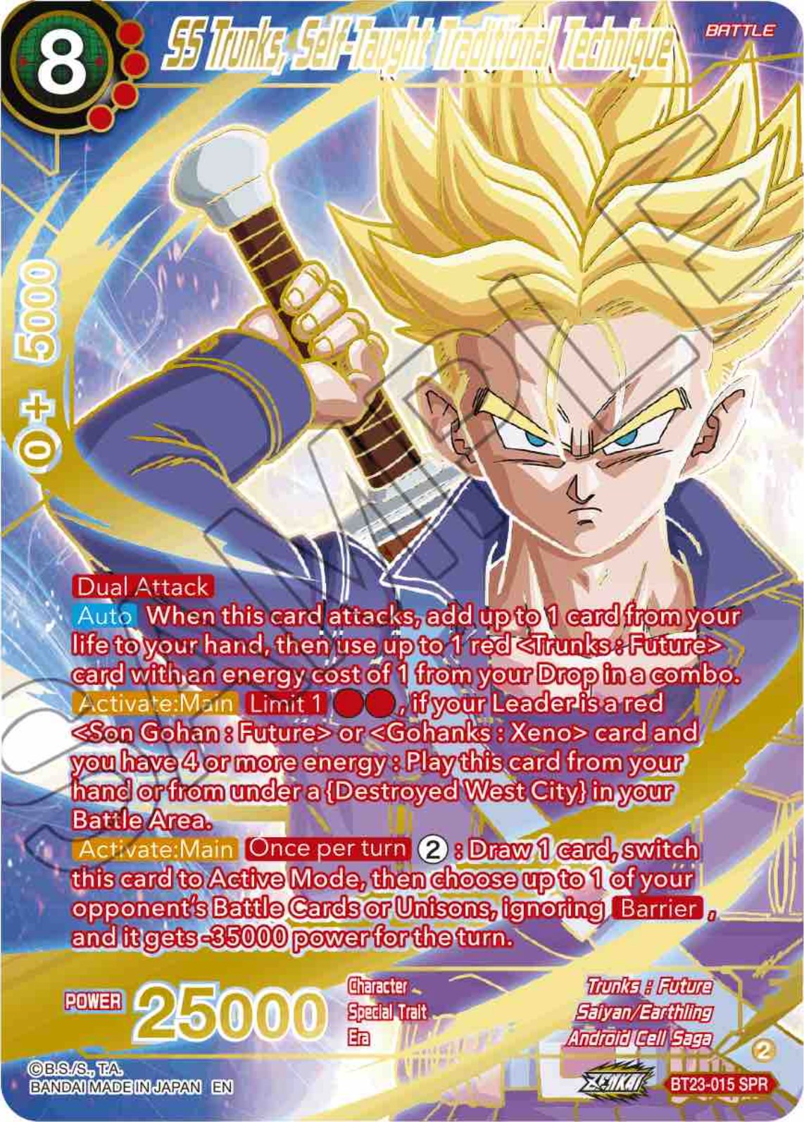 SS Trunks, Self-Taught Traditional Technique (SPR) (BT23-015) [Perfect Combination] | Odin's Place