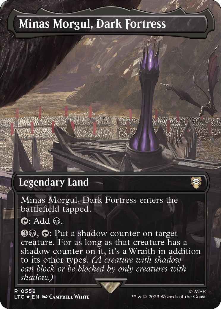 Minas Morgul, Dark Fortress (Borderless) (Surge Foil) [The Lord of the Rings: Tales of Middle-Earth Commander] | Odin's Place