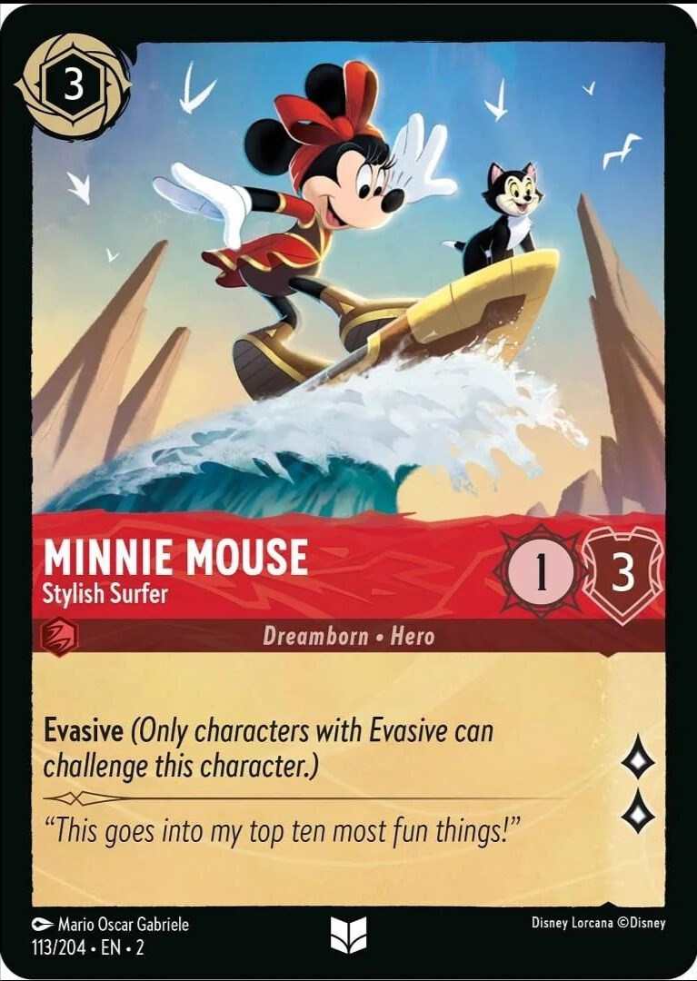 Minnie Mouse - Stylish Surfer (113/204) [Rise of the Floodborn] | Odin's Place
