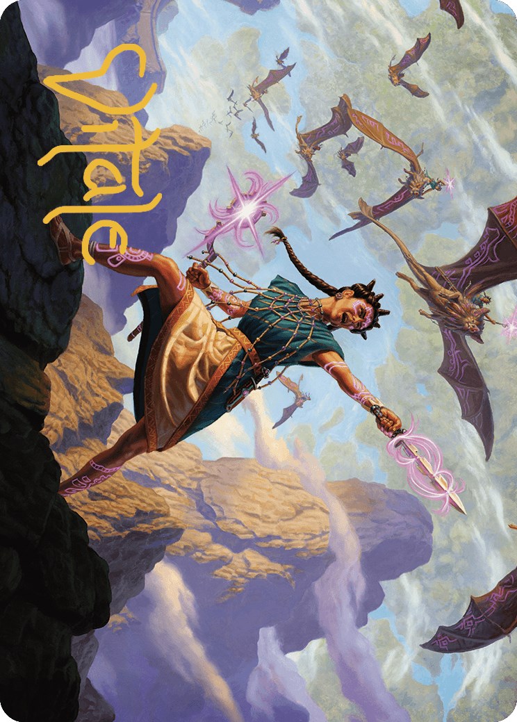 Warden of the Inner Sky Art Card (Gold-Stamped Signature) [The Lost Caverns of Ixalan Art Series] | Odin's Place