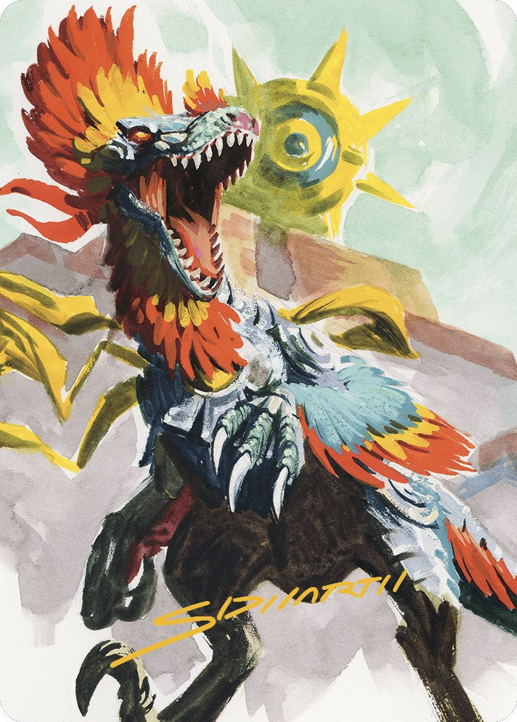 Pantlaza, Sun-Favored Art Card (Gold-Stamped Signature) [The Lost Caverns of Ixalan Art Series] | Odin's Place