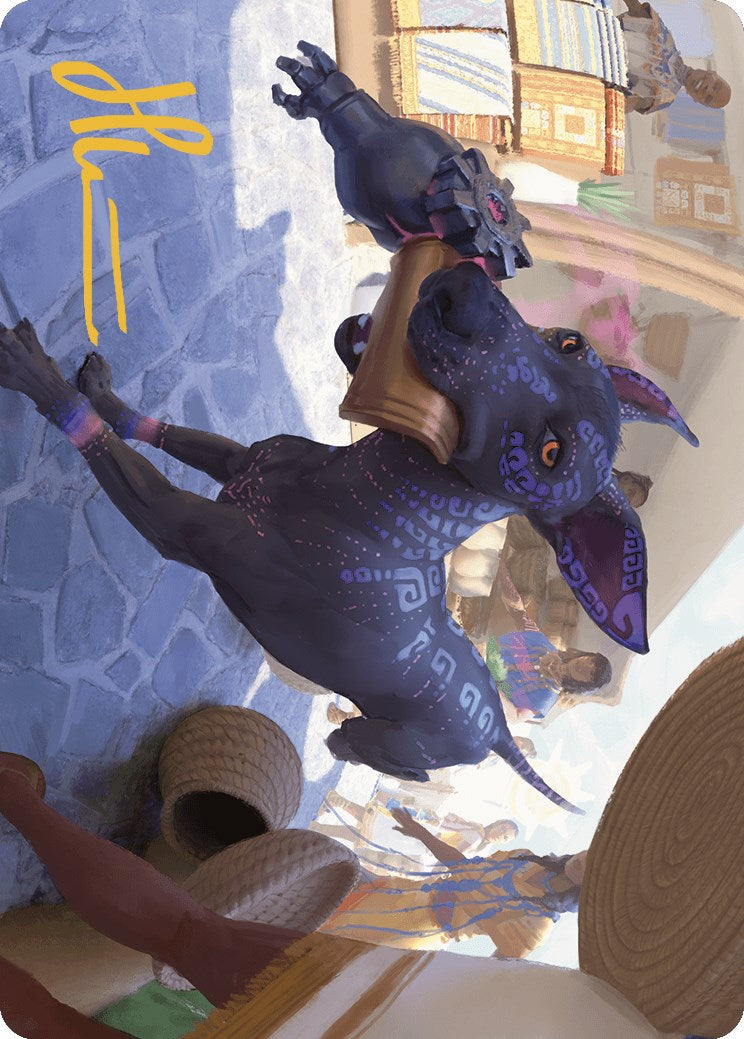 Mischievous Pup Art Card (Gold-Stamped Signature) [The Lost Caverns of Ixalan Art Series] | Odin's Place