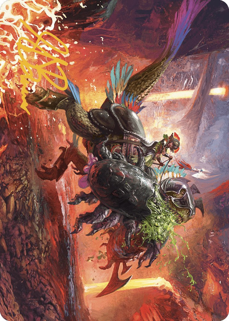 Triumphant Chomp Art Card (Gold-Stamped Signature) [The Lost Caverns of Ixalan Art Series] | Odin's Place