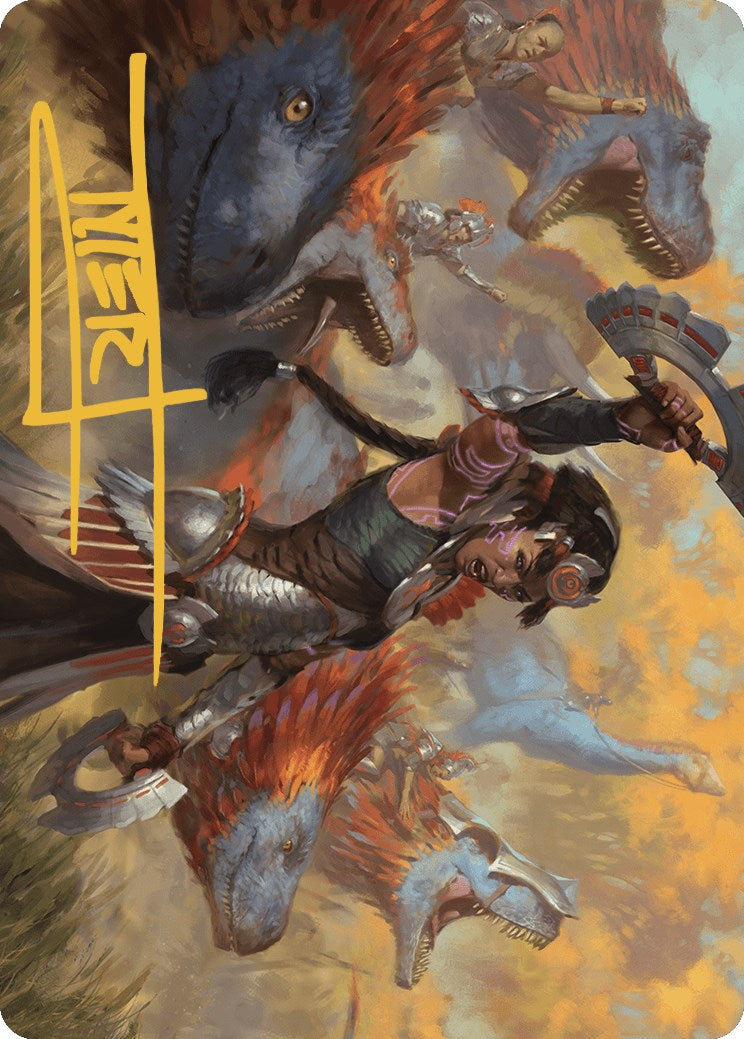 Huatli, Poet of Unity Art Card (Gold-Stamped Signature) [The Lost Caverns of Ixalan Art Series] | Odin's Place